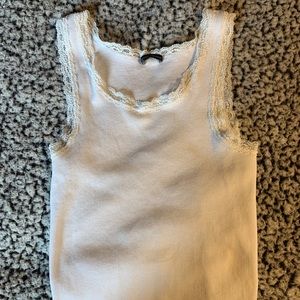 White lace Brandy Melville crop top
